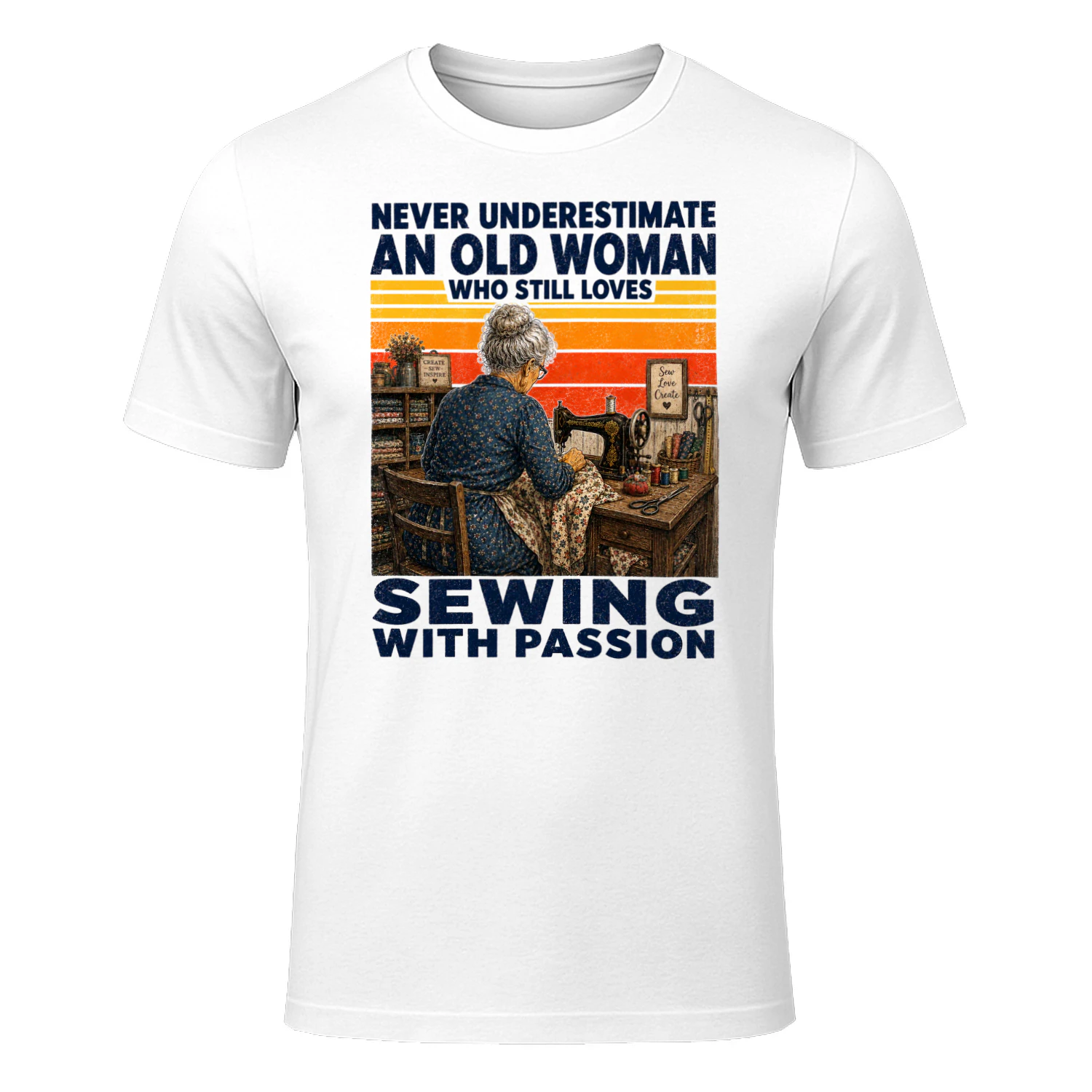 TEU1086 Woman Sewing