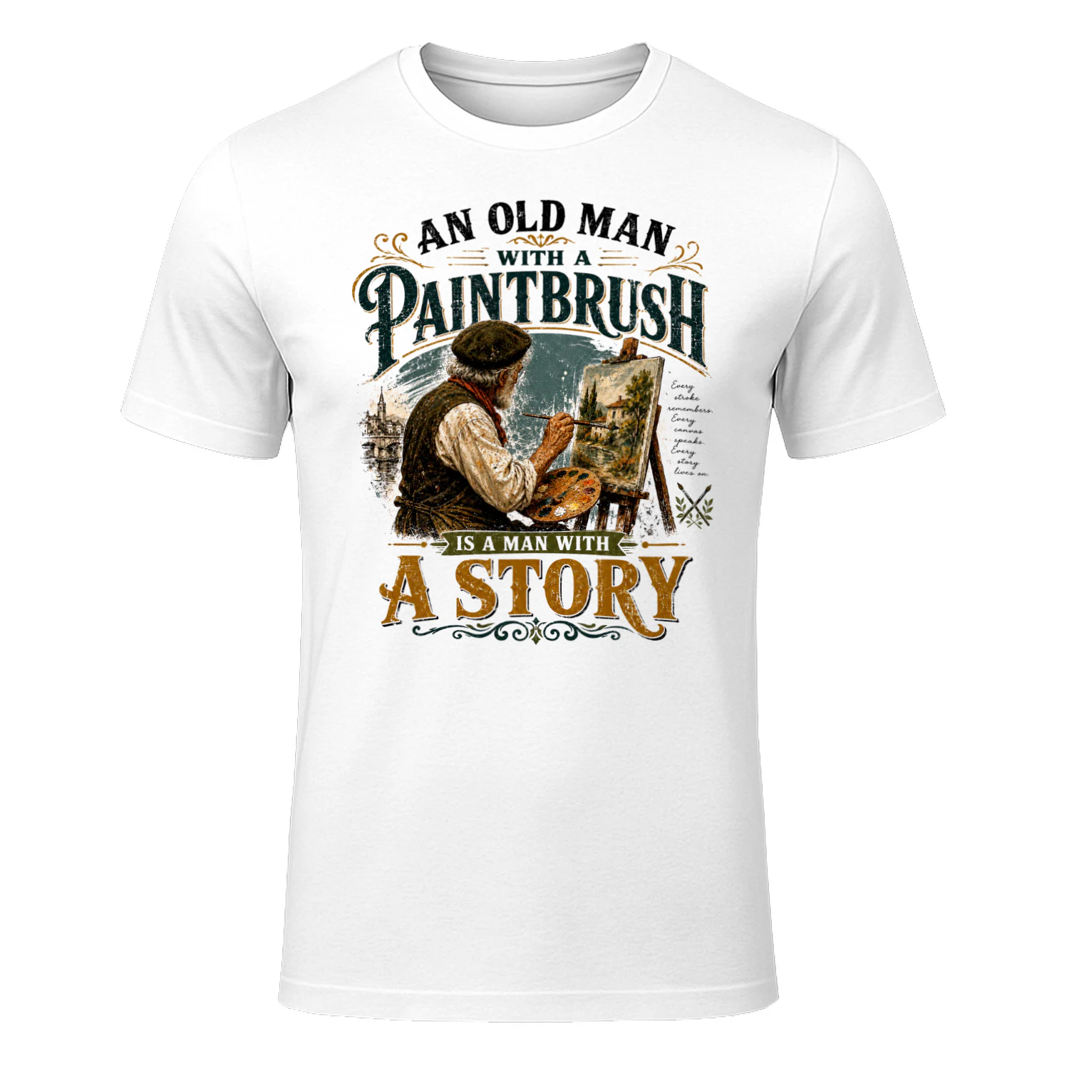 TEU0280 An Old Man Paintbrush Is A Man With A Story