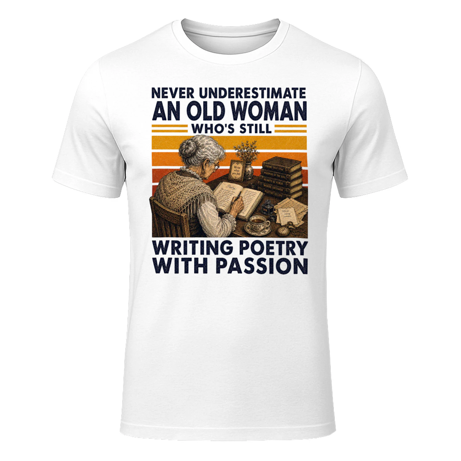 TEU0350 Woman Writing Poetry