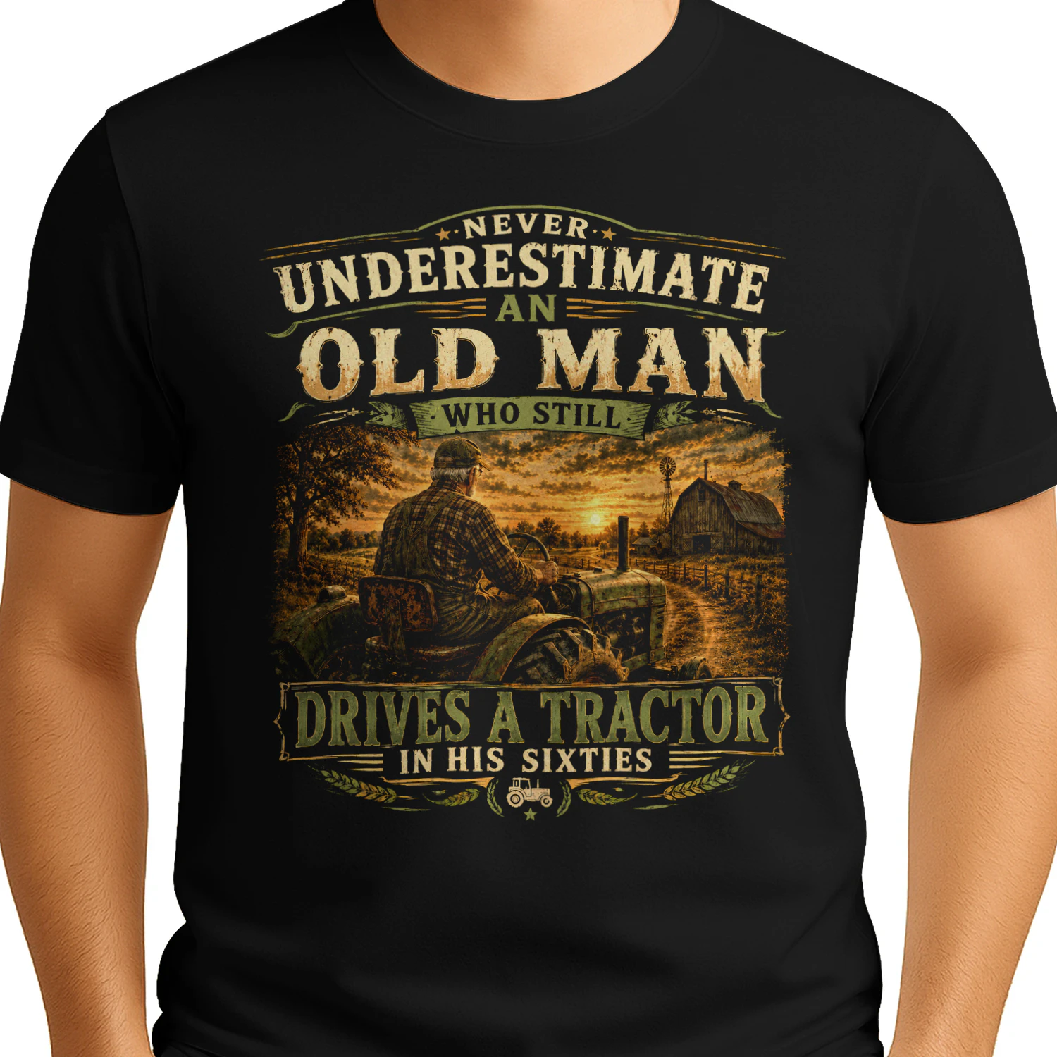 TEU0618 Drives A Tractor In His Sixties