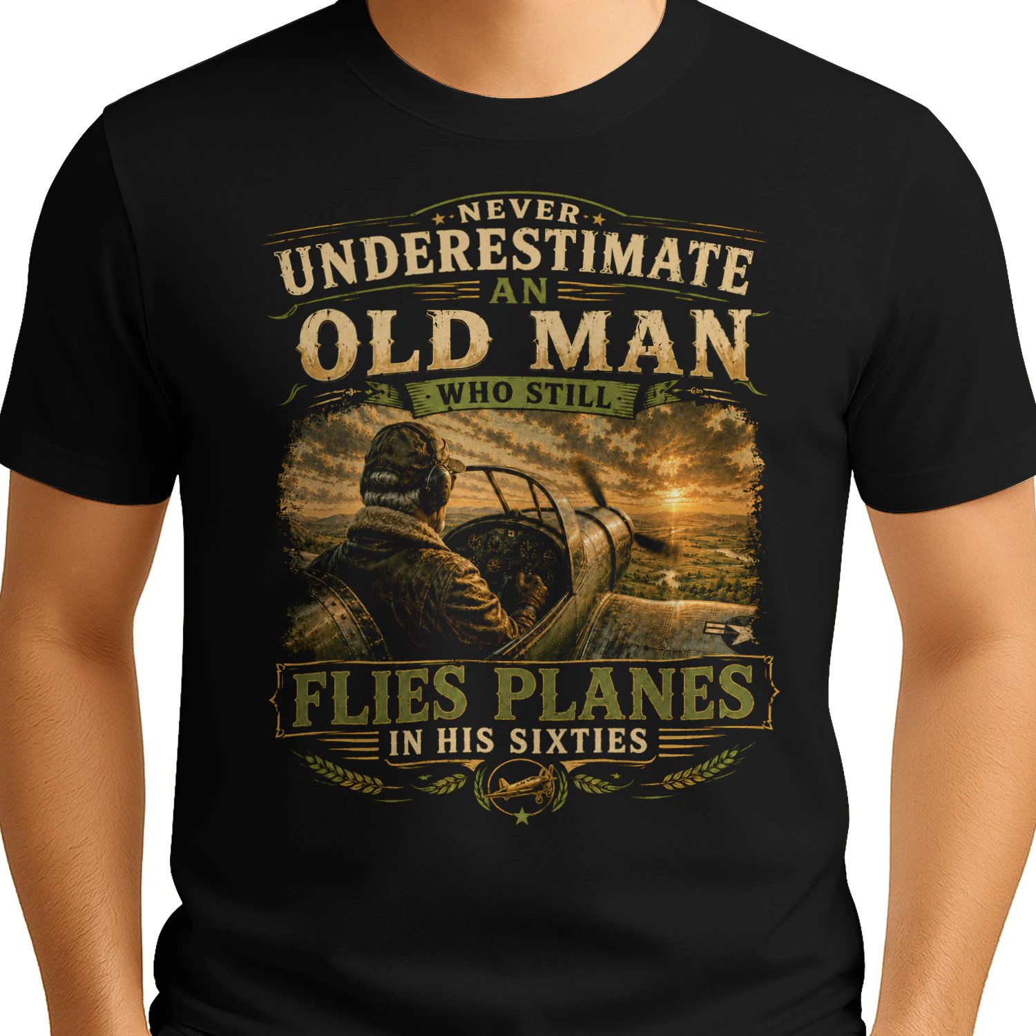 TEU0227 Never Underestimate An Old Man Who Still Flies Planes In His Sixties