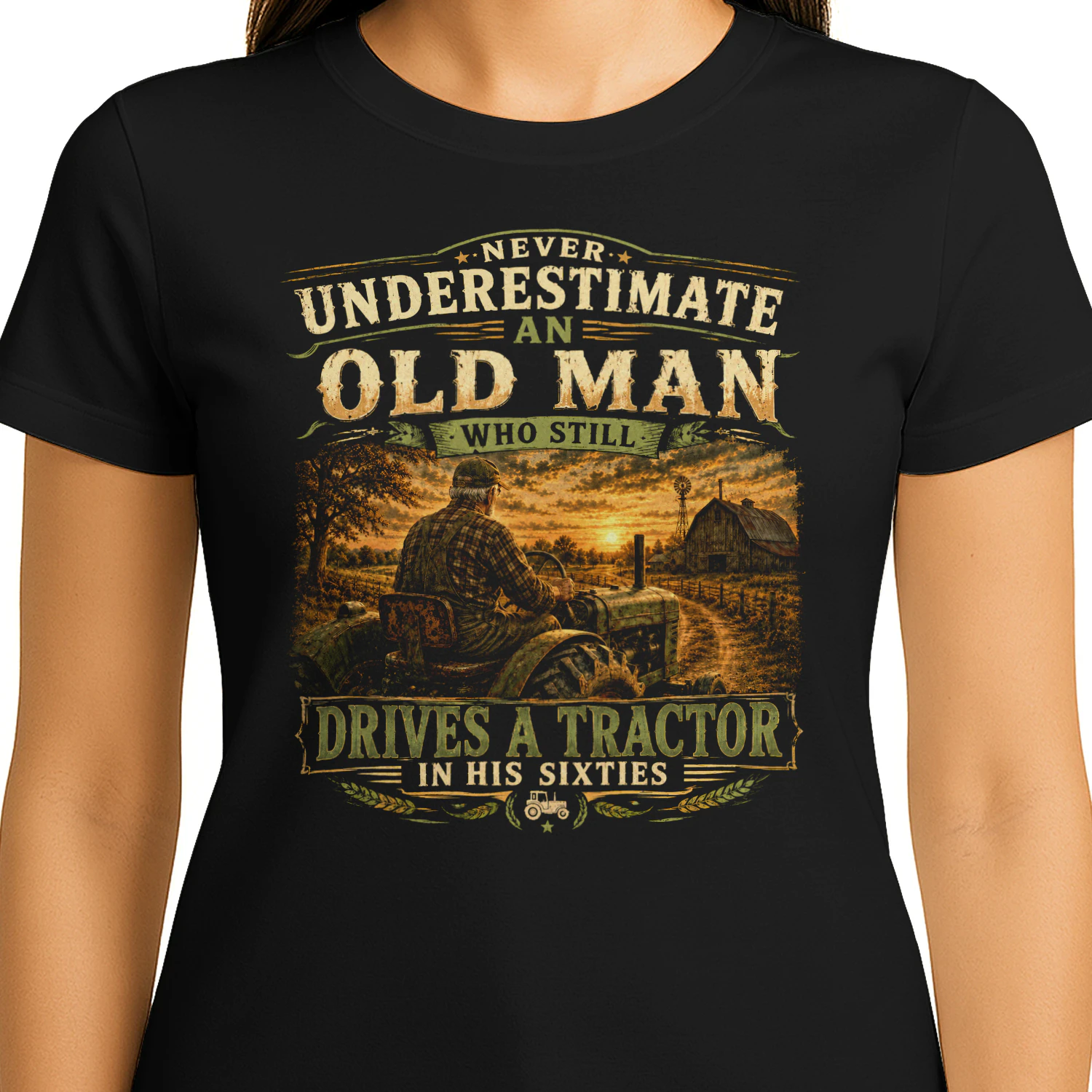 TEU0618 Drives A Tractor In His Sixties