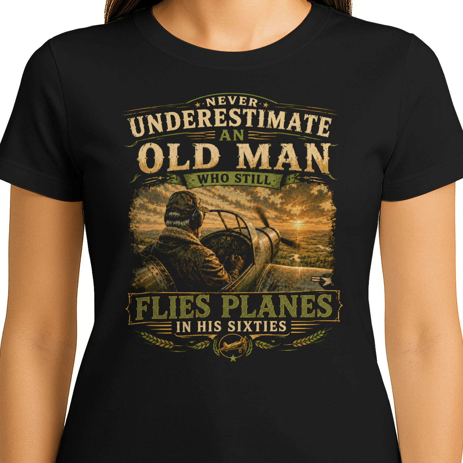 TEU0227 Never Underestimate An Old Man Who Still Flies Planes In His Sixties
