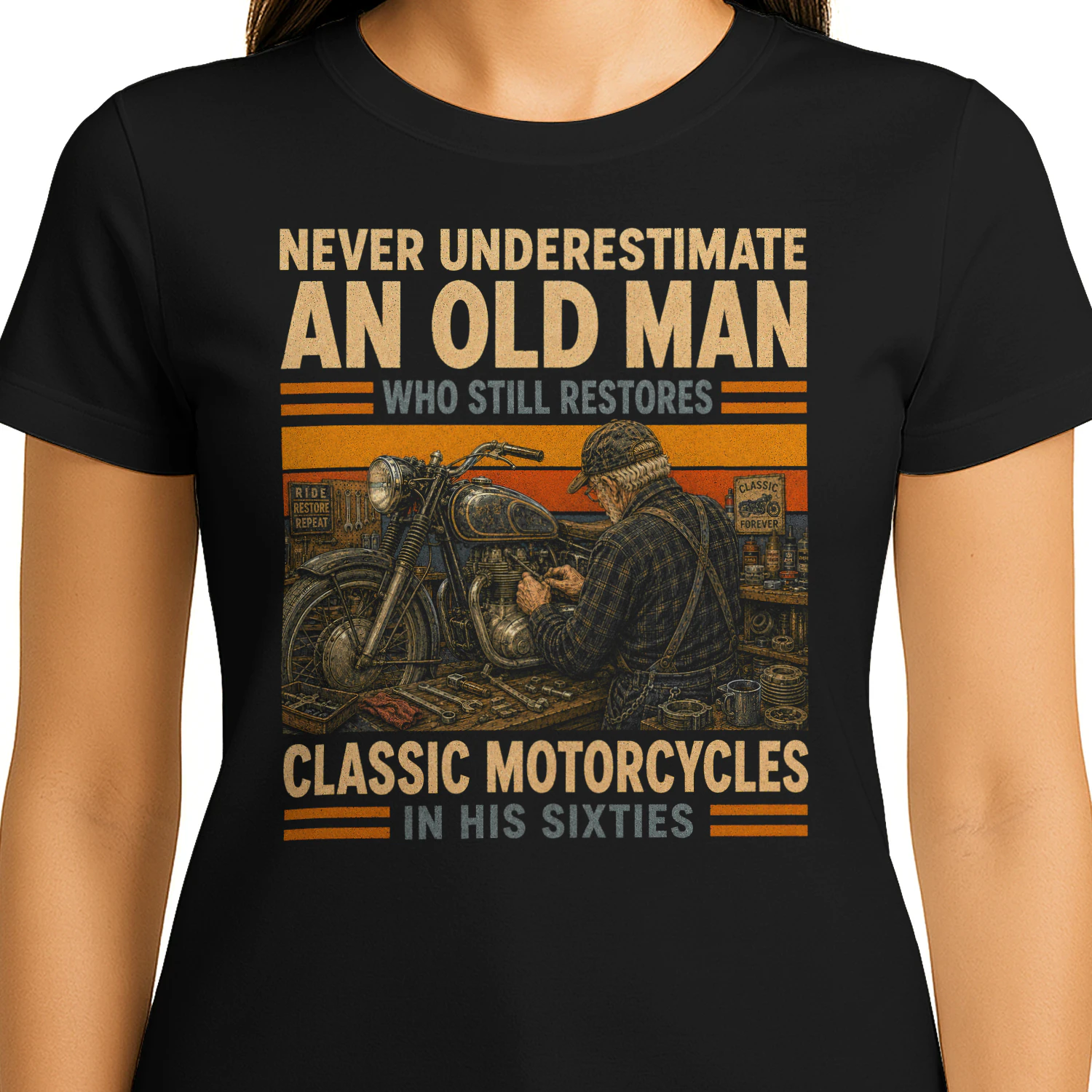 TEU0614 Classic Motorcycles In His Sixties