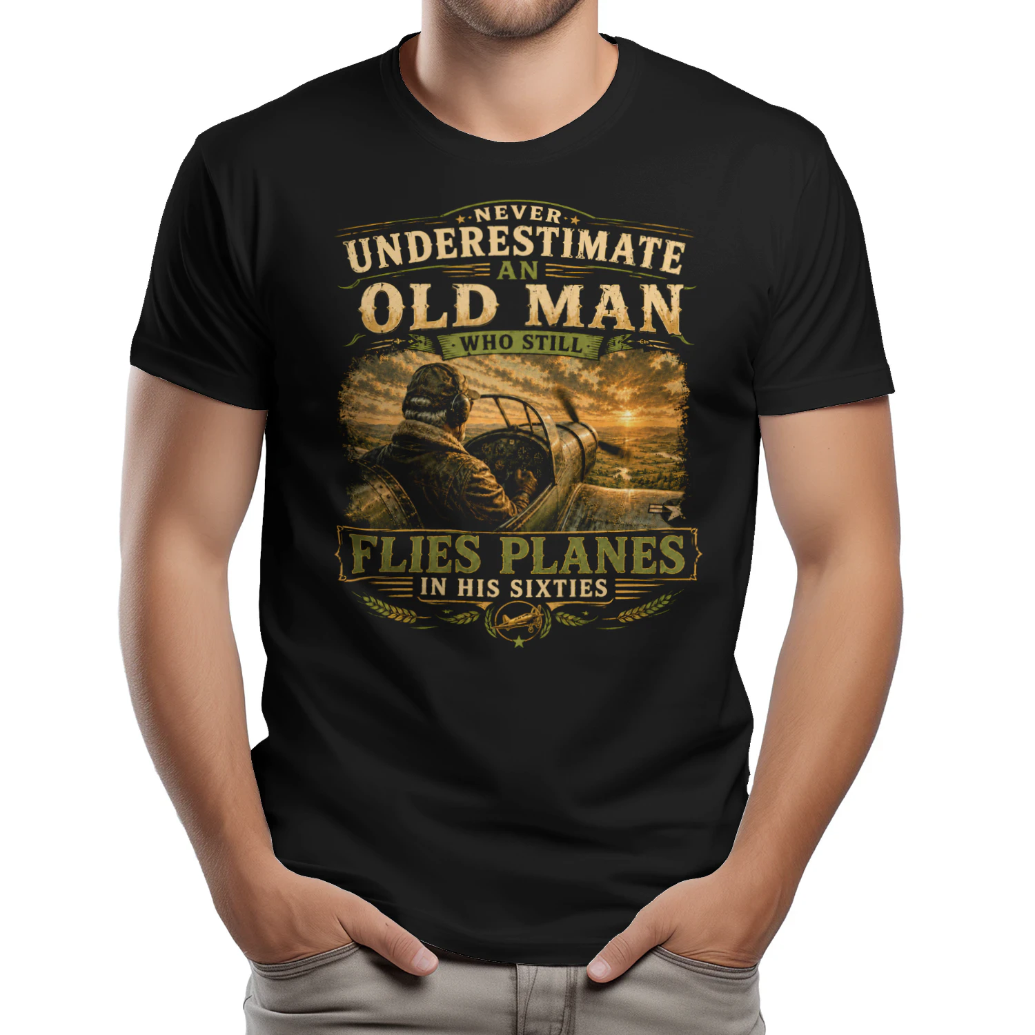 TEU0227 Never Underestimate An Old Man Who Still Flies Planes In His Sixties