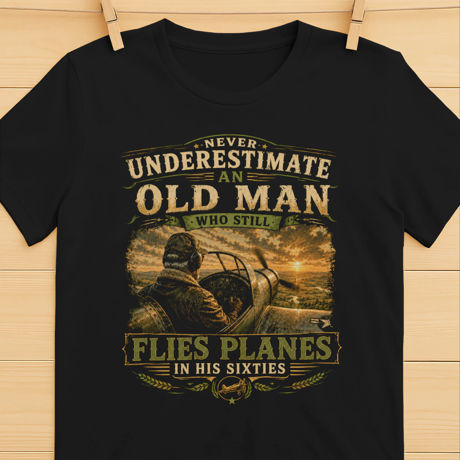 TEU0227 Never Underestimate An Old Man Who Still Flies Planes In His Sixties