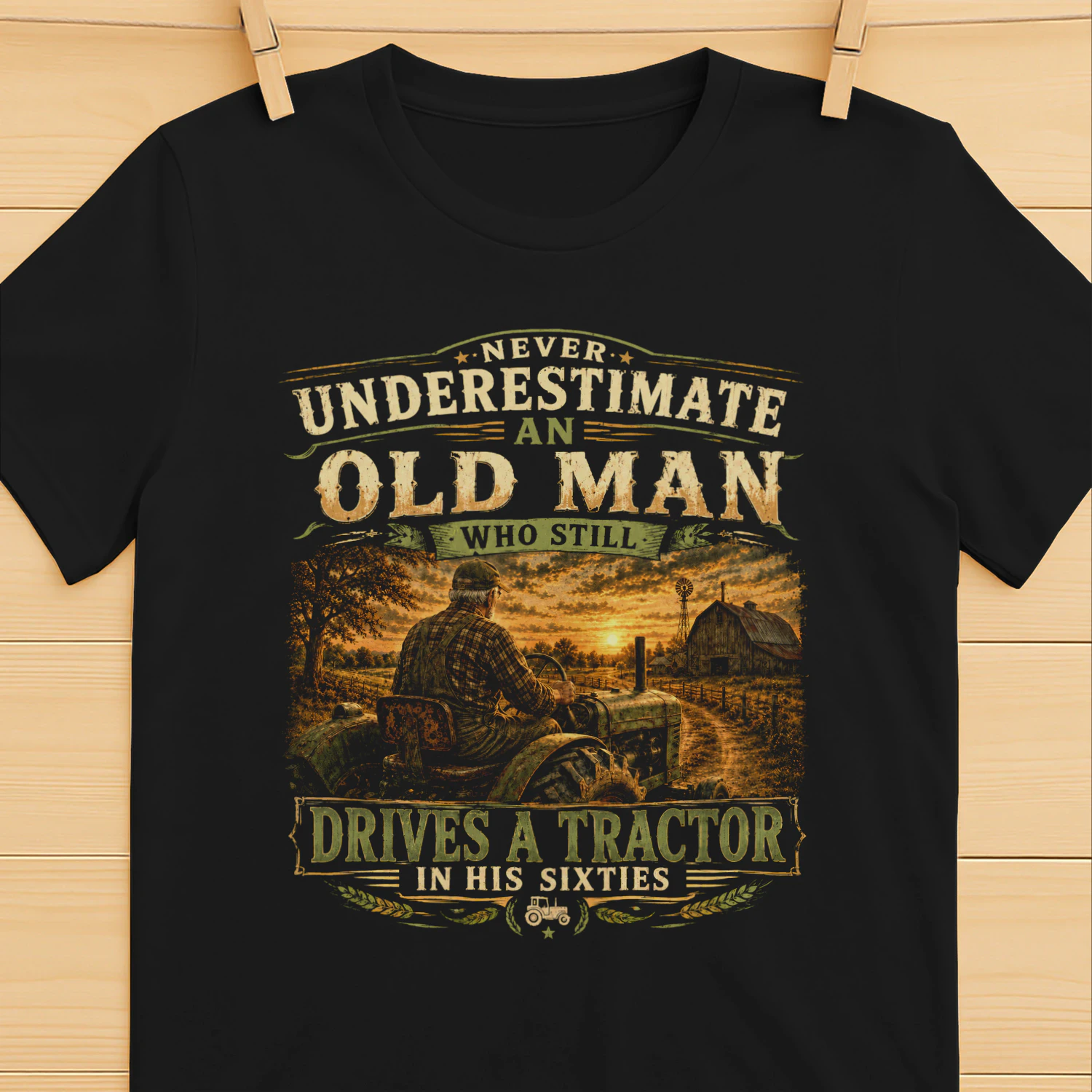 TEU0618 Drives A Tractor In His Sixties