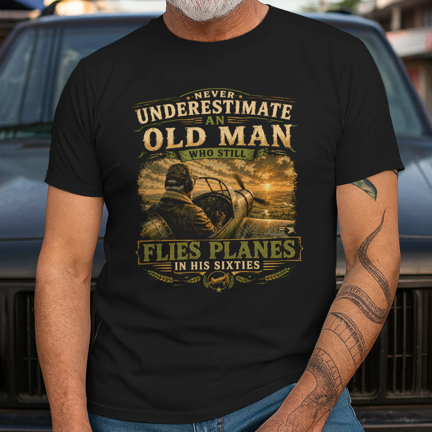 TEU0227 Never Underestimate An Old Man Who Still Flies Planes In His Sixties