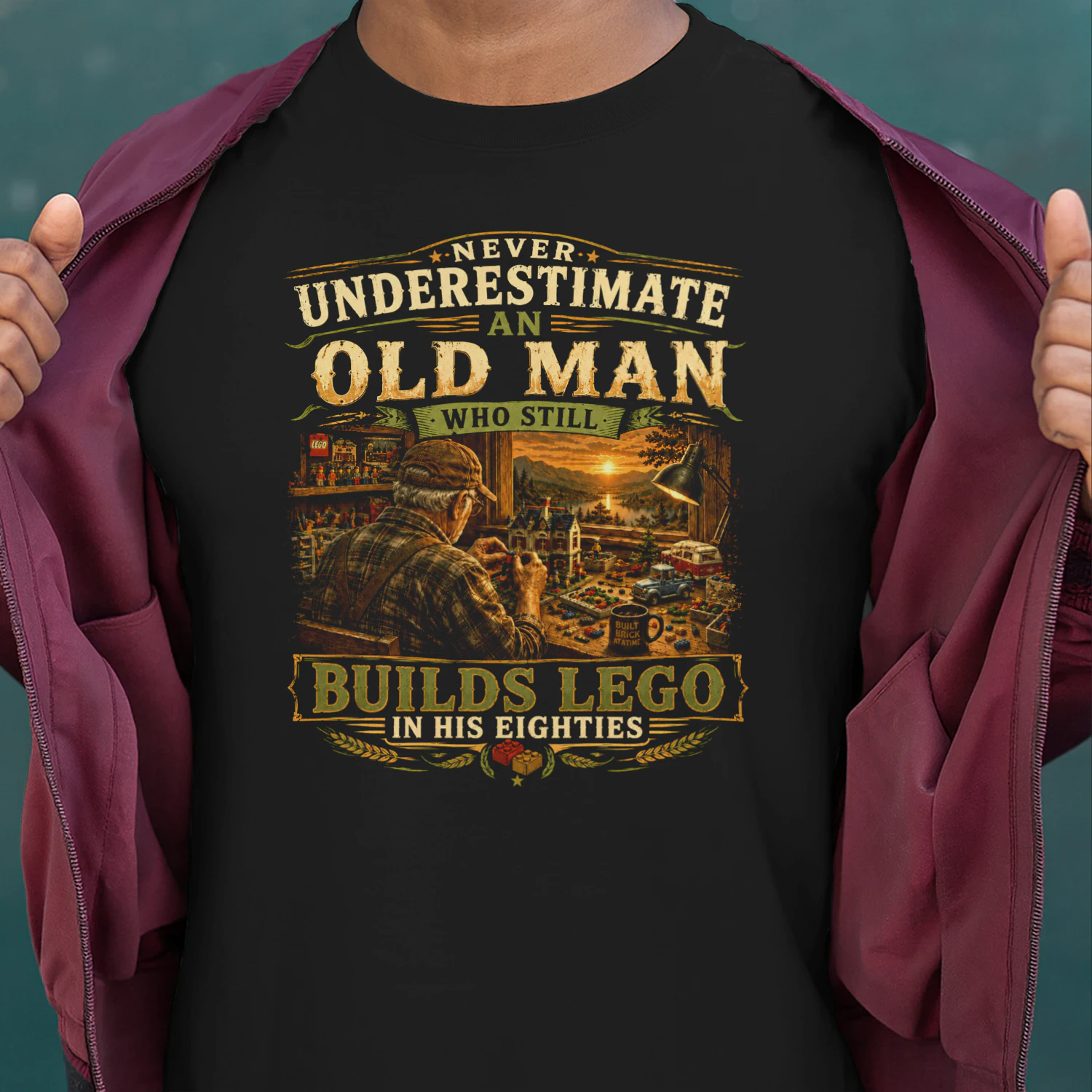 TEU0615 Builds Lego In His Eighties