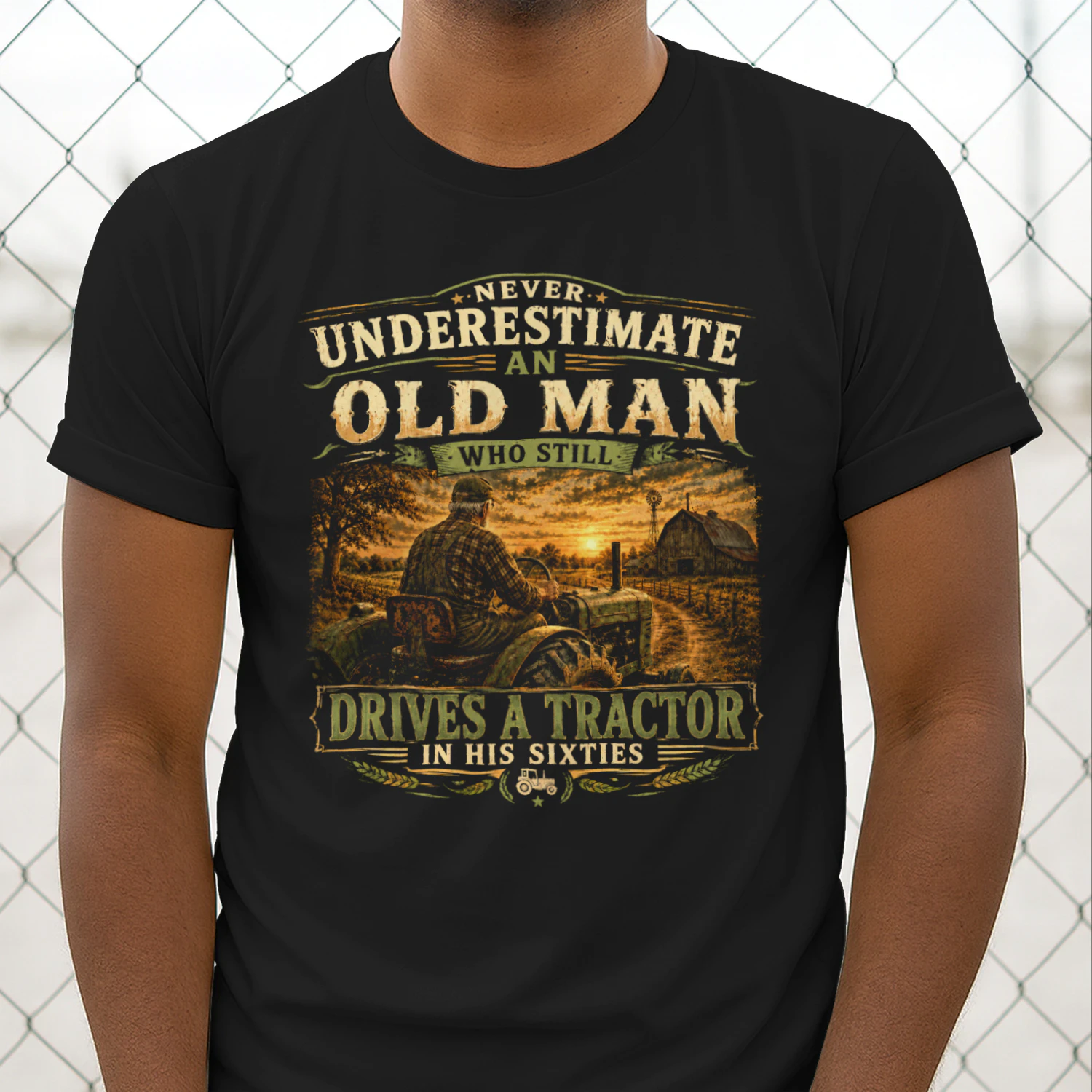 TEU0618 Drives A Tractor In His Sixties