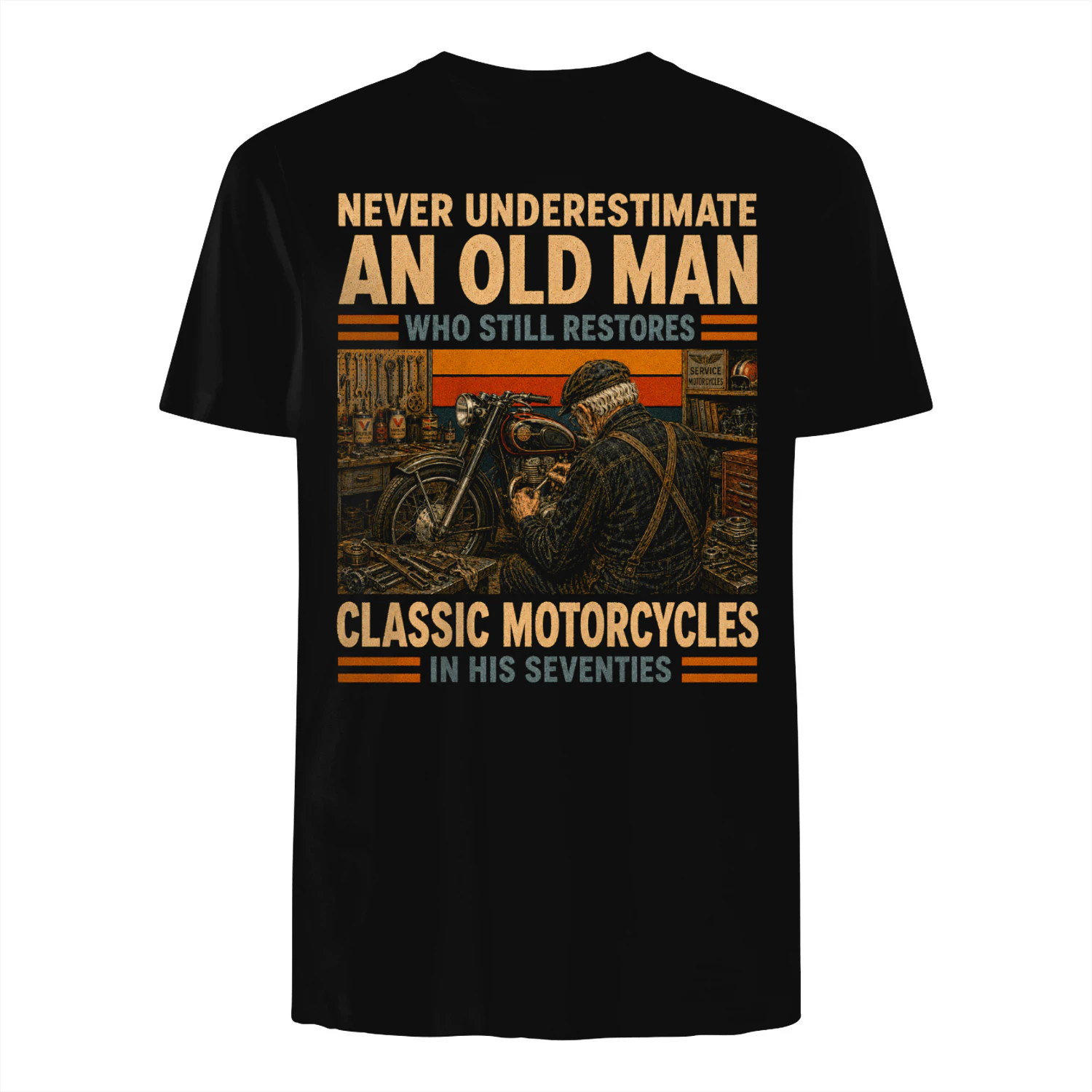 TEU0613 Classic Motorcycles In His Seventies