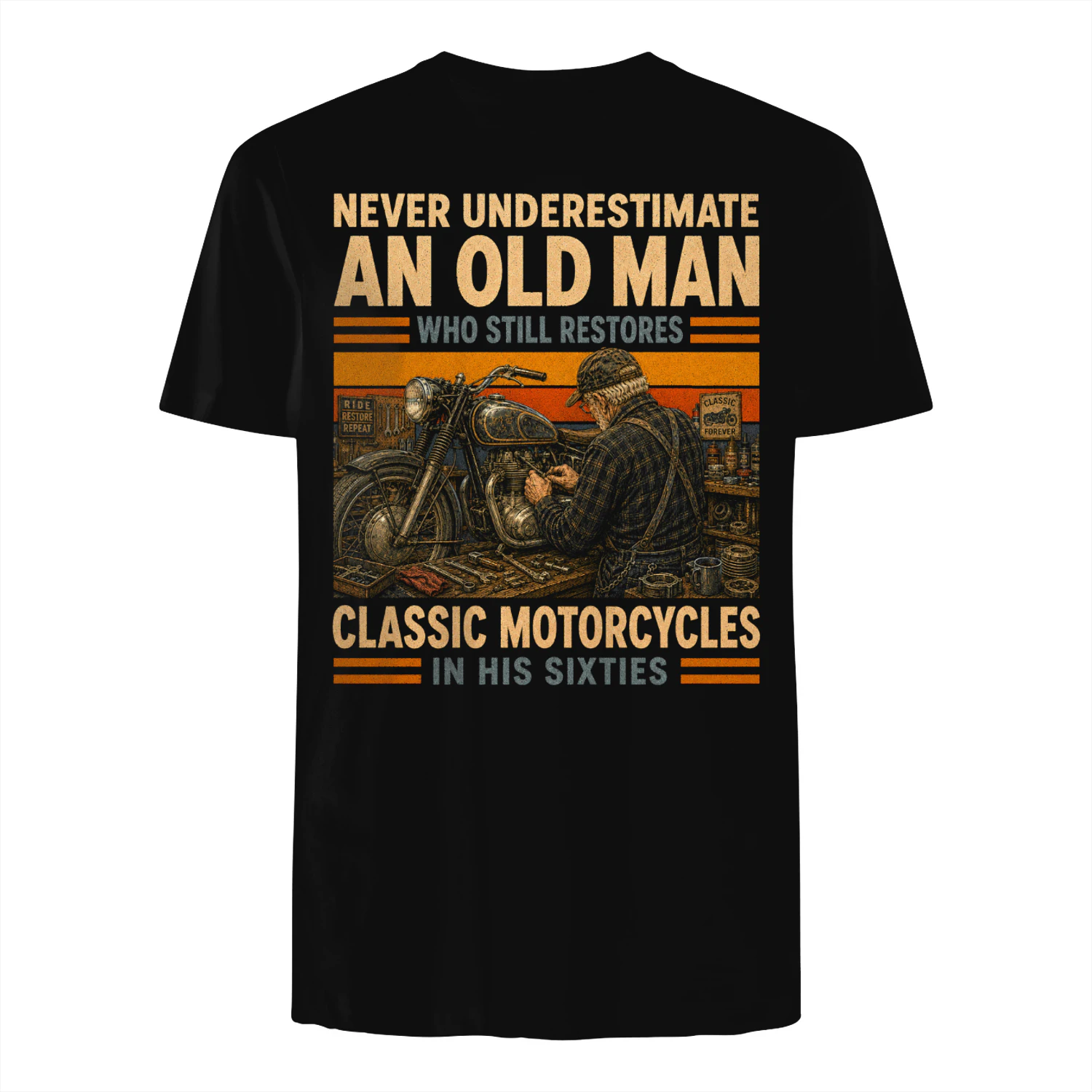 TEU0614 Classic Motorcycles In His Sixties