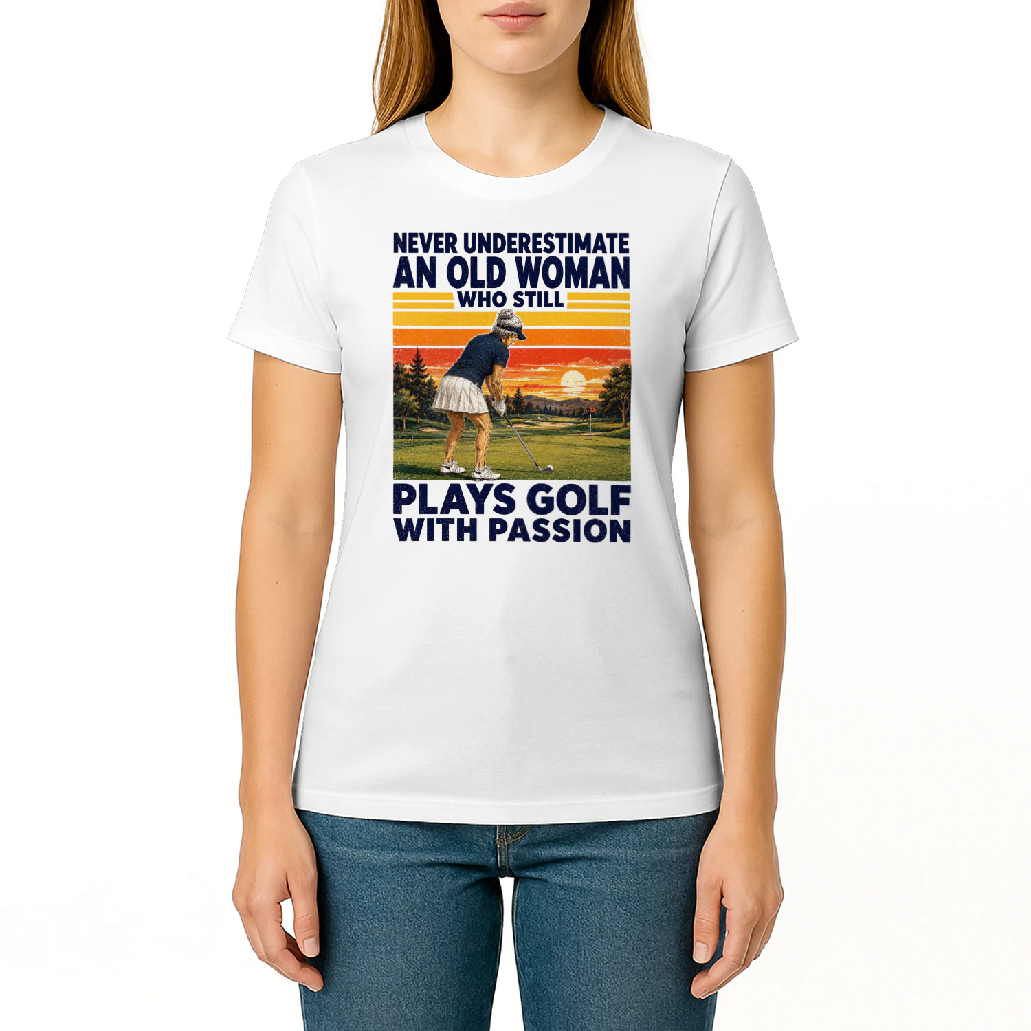 TEU1077 Woman Plays Golf