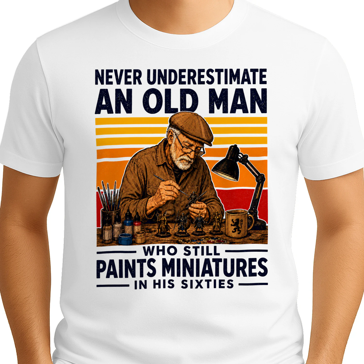 TEU0625 Paints Miniatures In His Sixties