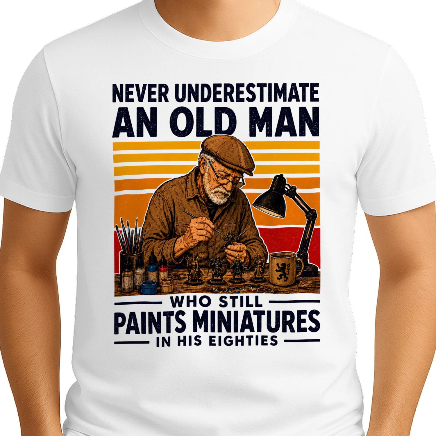 TEU0623 Paints Miniatures In His Eighties