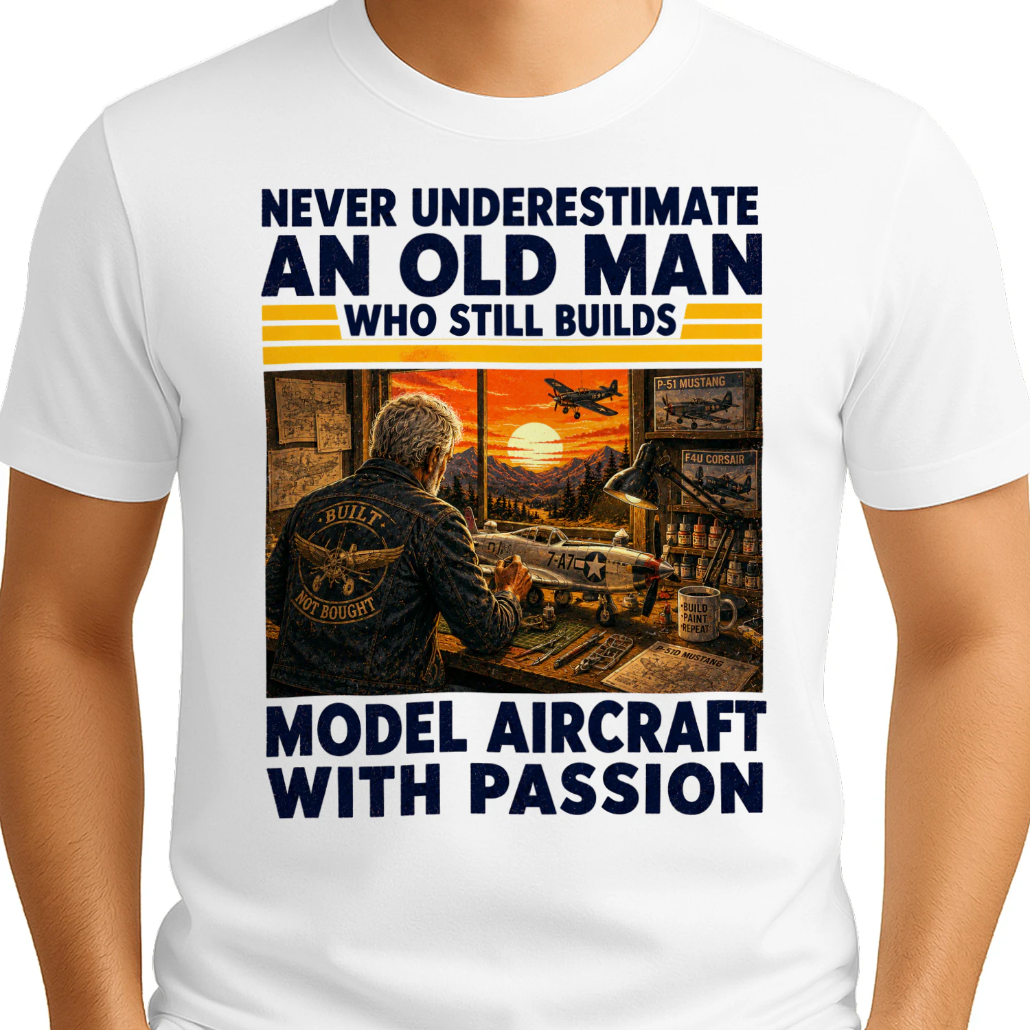 TEU1123 Man Builds Model Aircraft