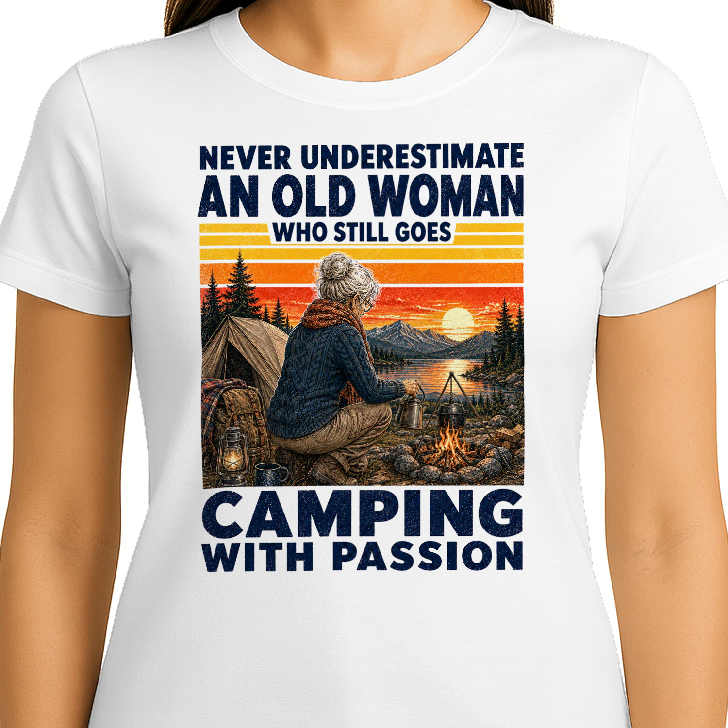TEU1048 Woman Camping