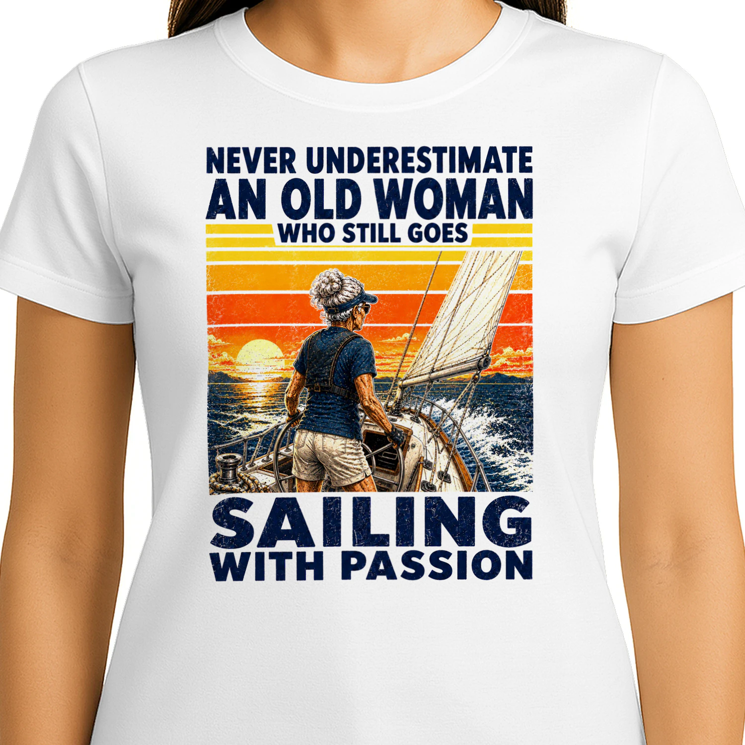 TEU1084 Woman Sailing