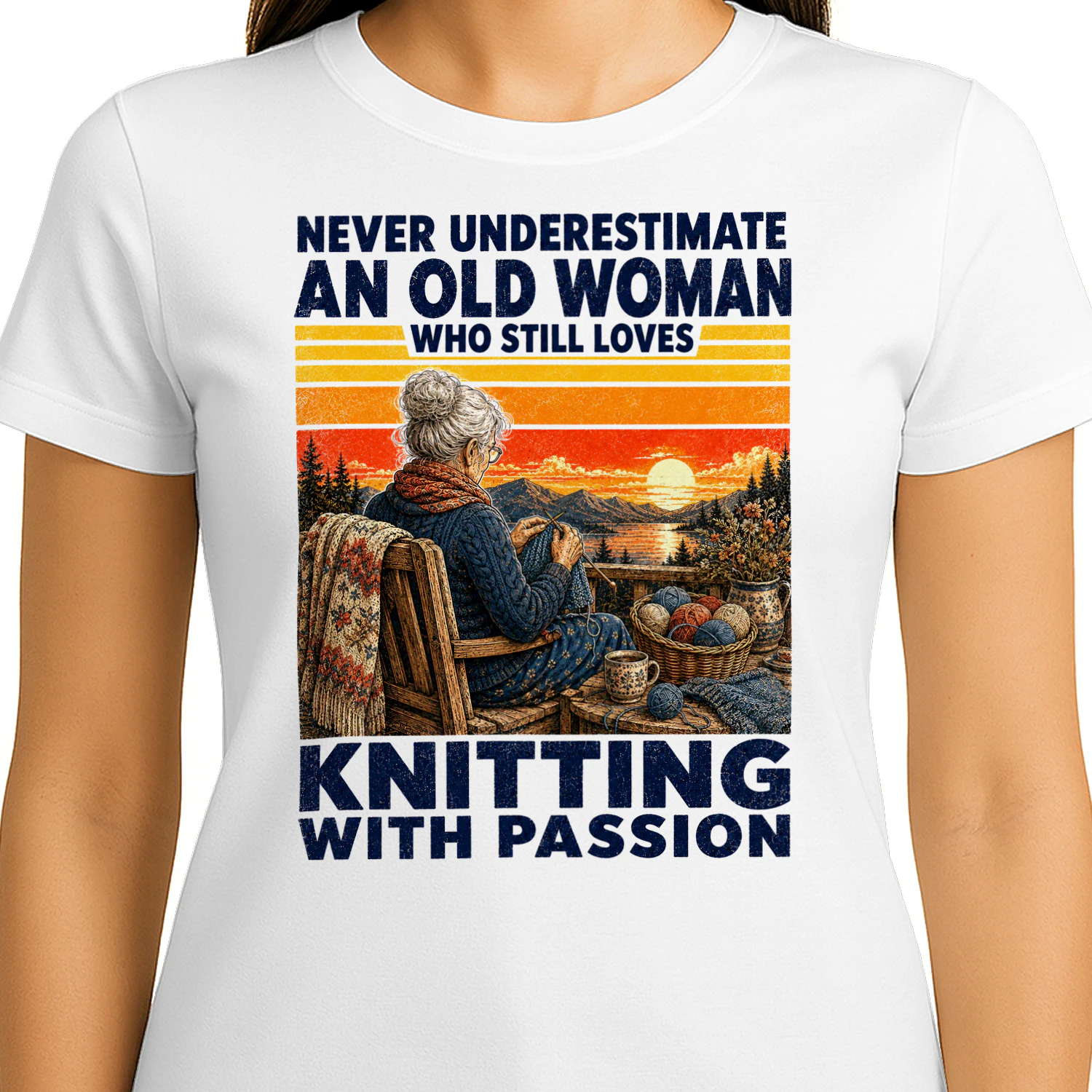TEU1068 Woman Knitting