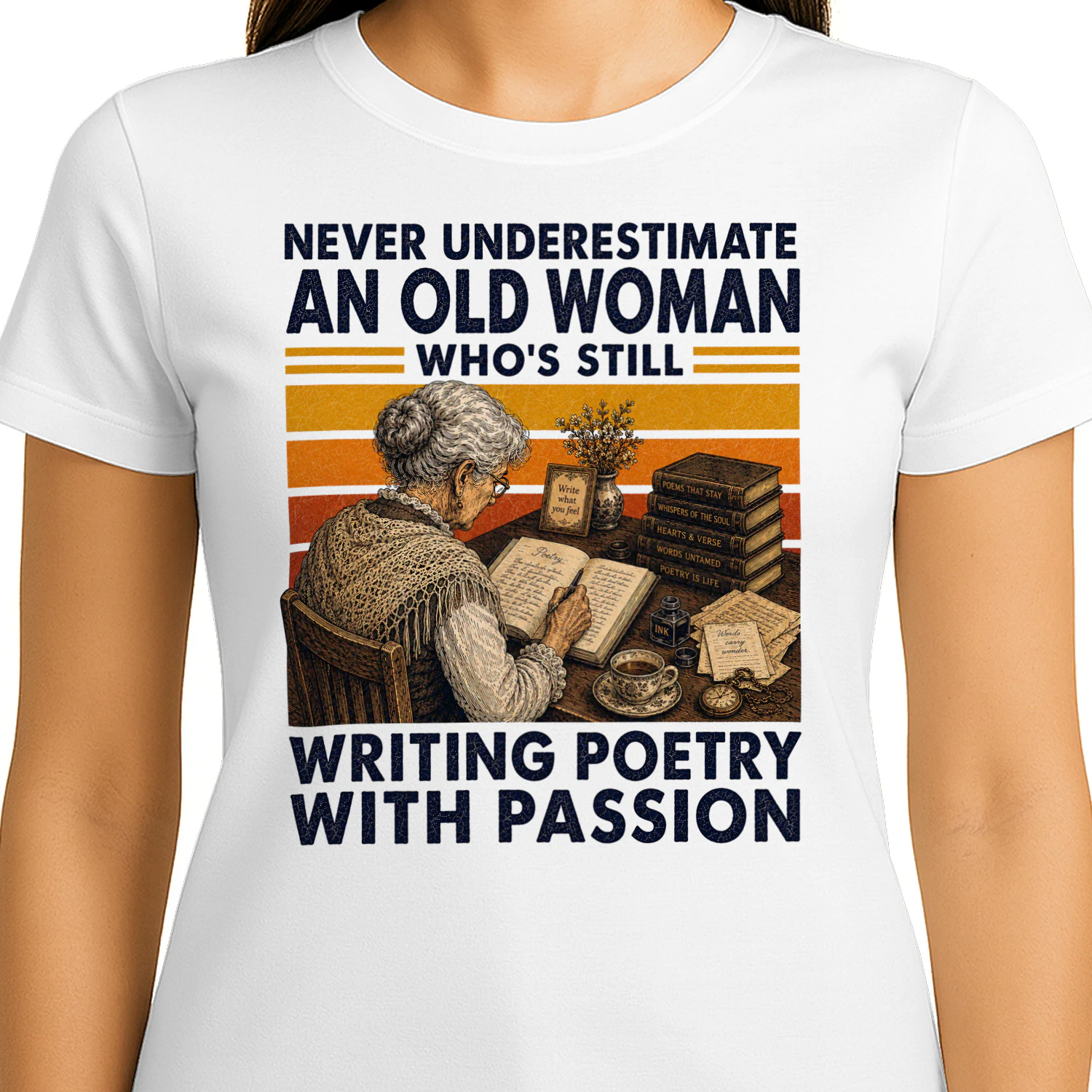 TEU0350 Woman Writing Poetry