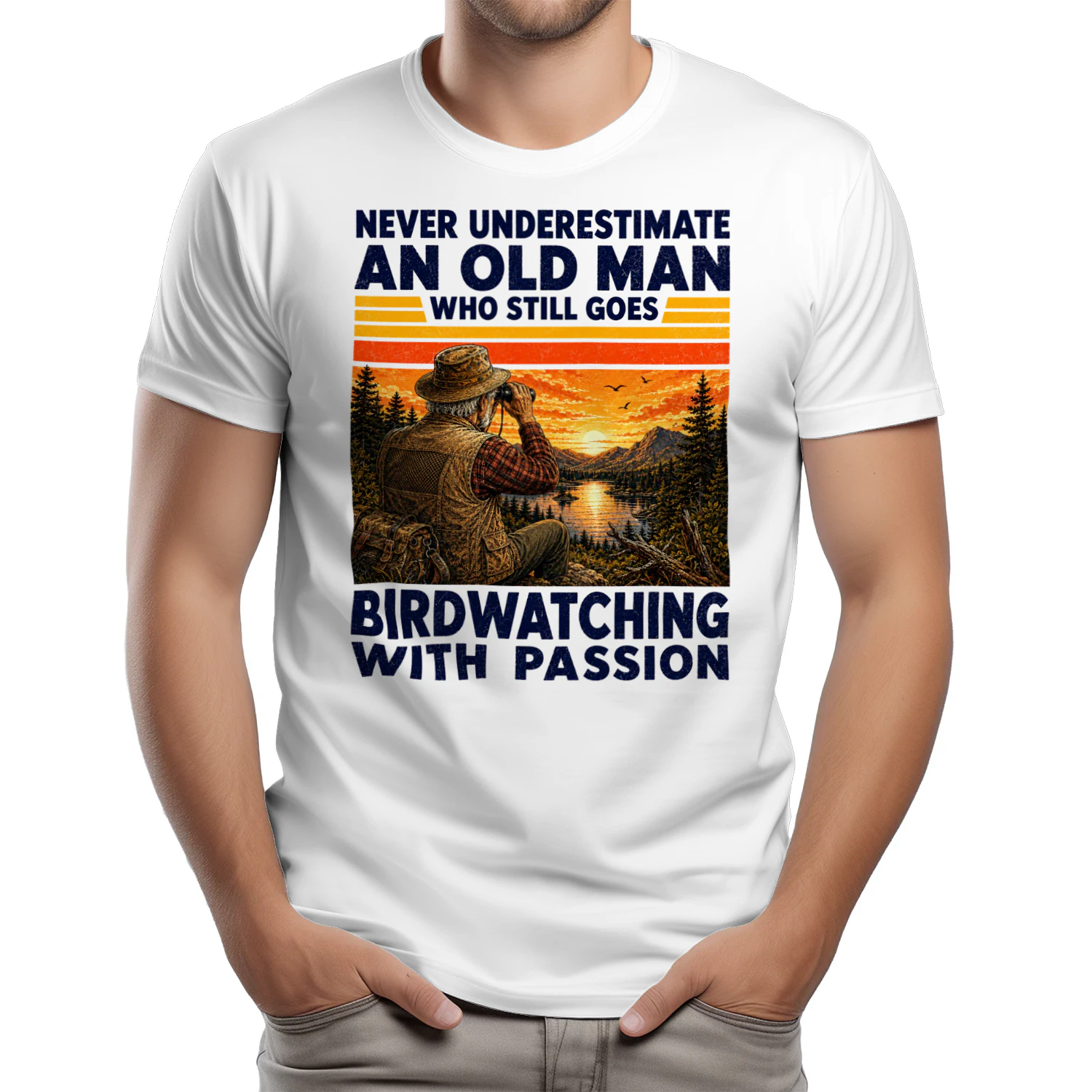 TEU1121 Man Birdwatching