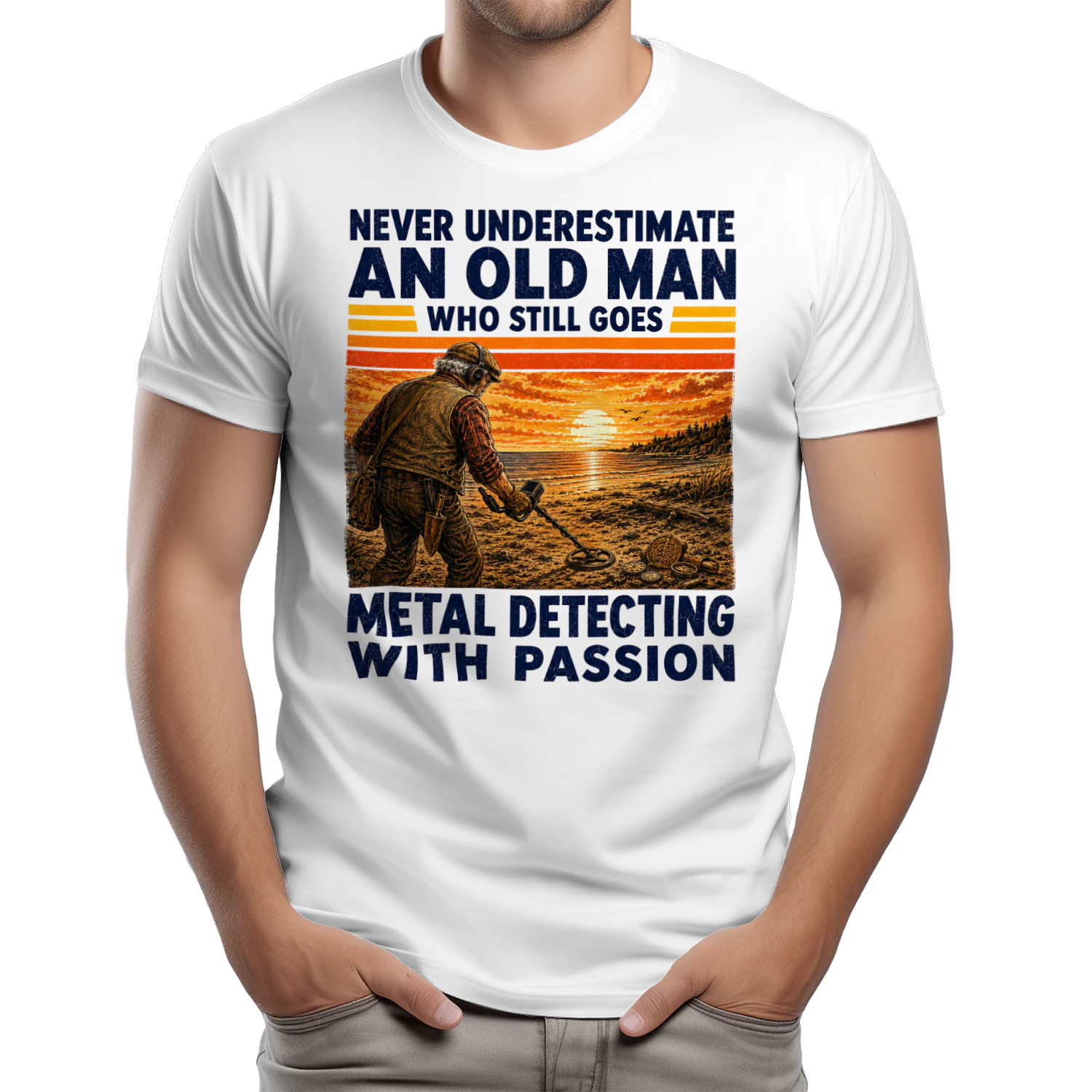 TEU1145 Man Metal Detecting