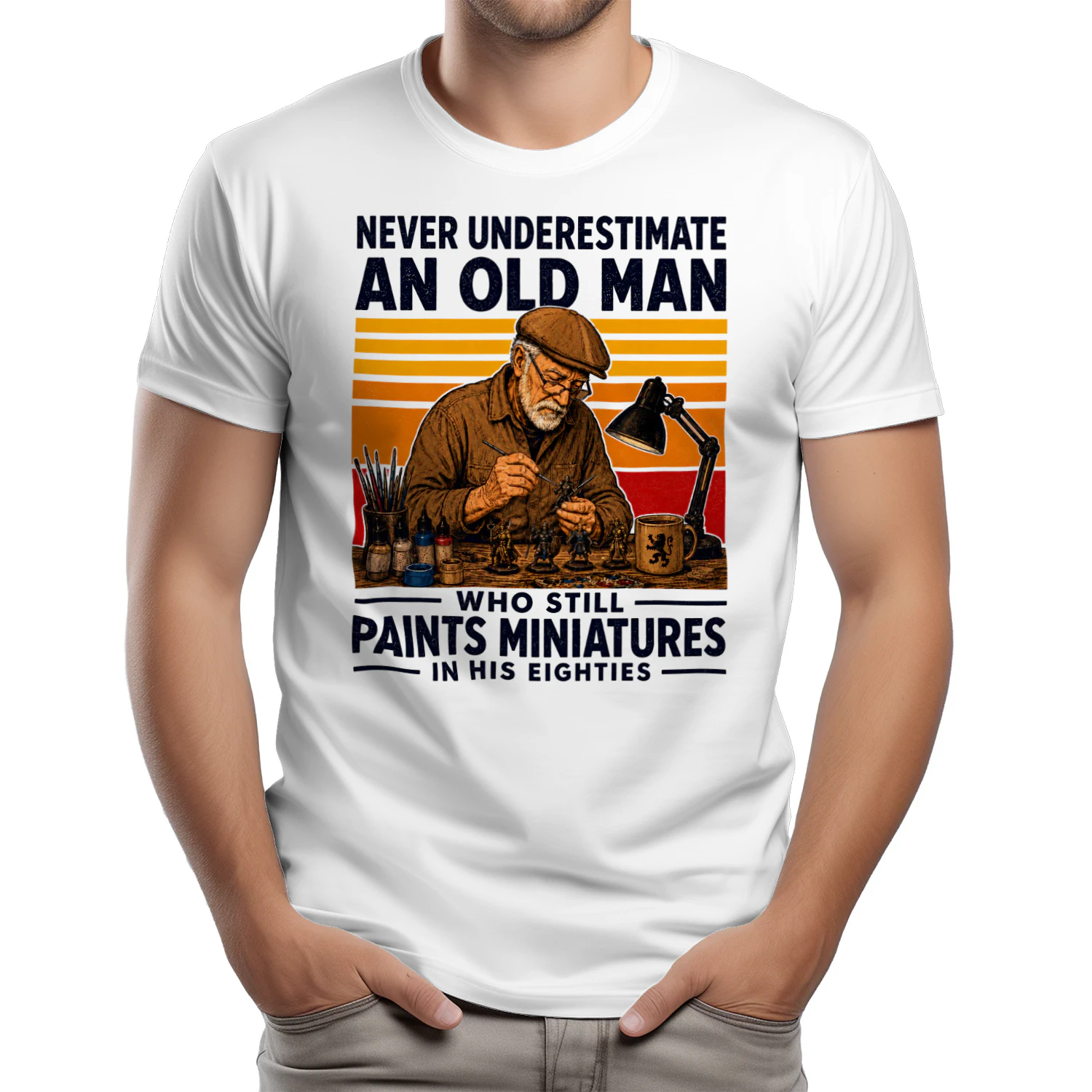 TEU0623 Paints Miniatures In His Eighties