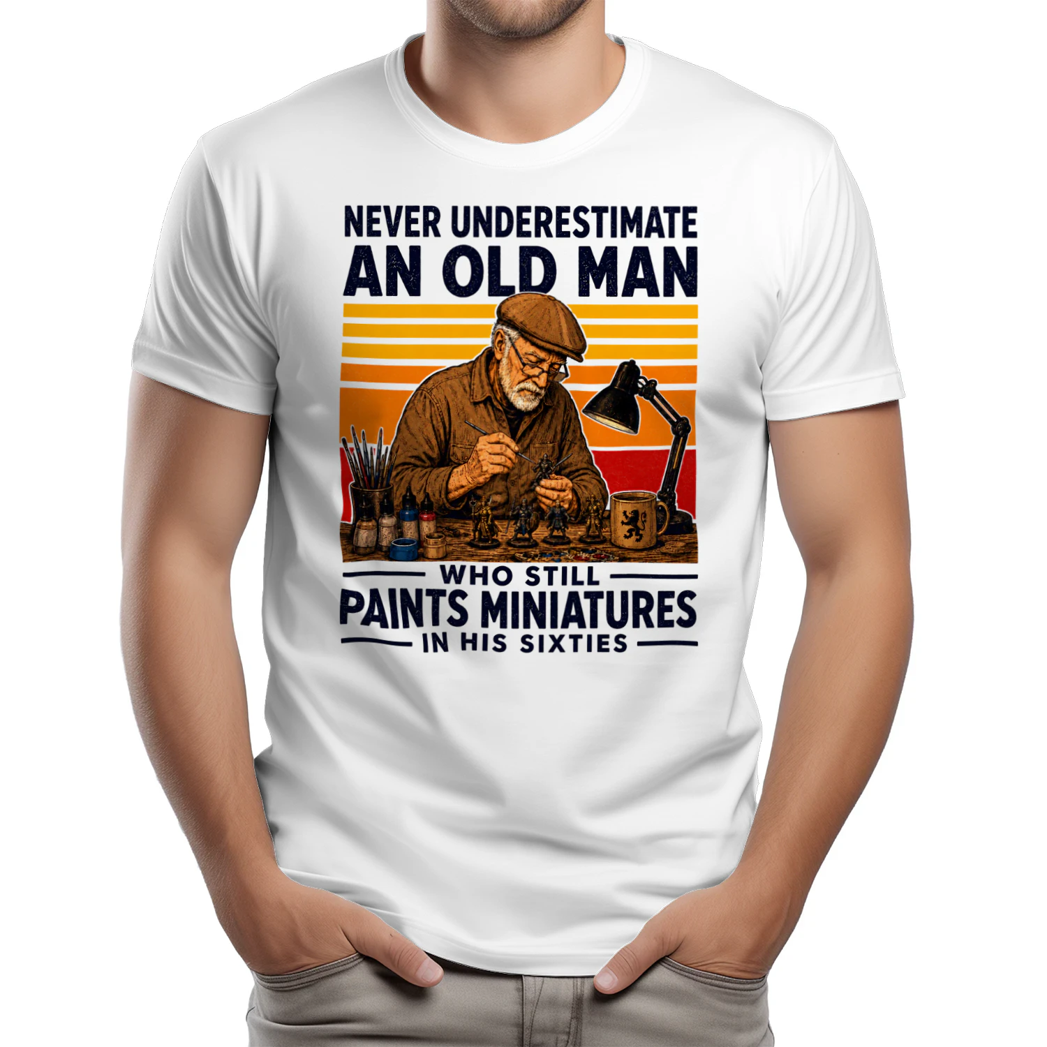TEU0625 Paints Miniatures In His Sixties