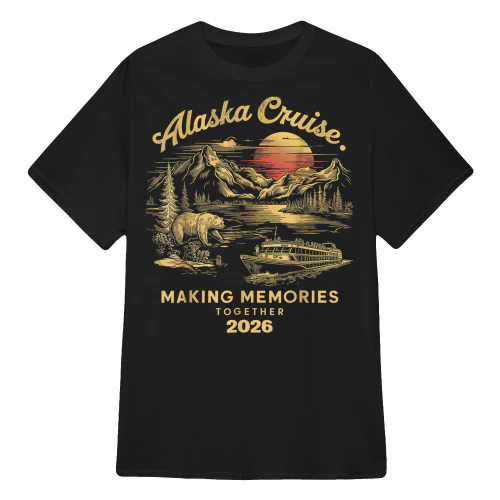 Alaska Cruise 2026 Matching Family Vacation T-Shirt | Vintage Bear Mountain Cruise Ship Group Travel Tee