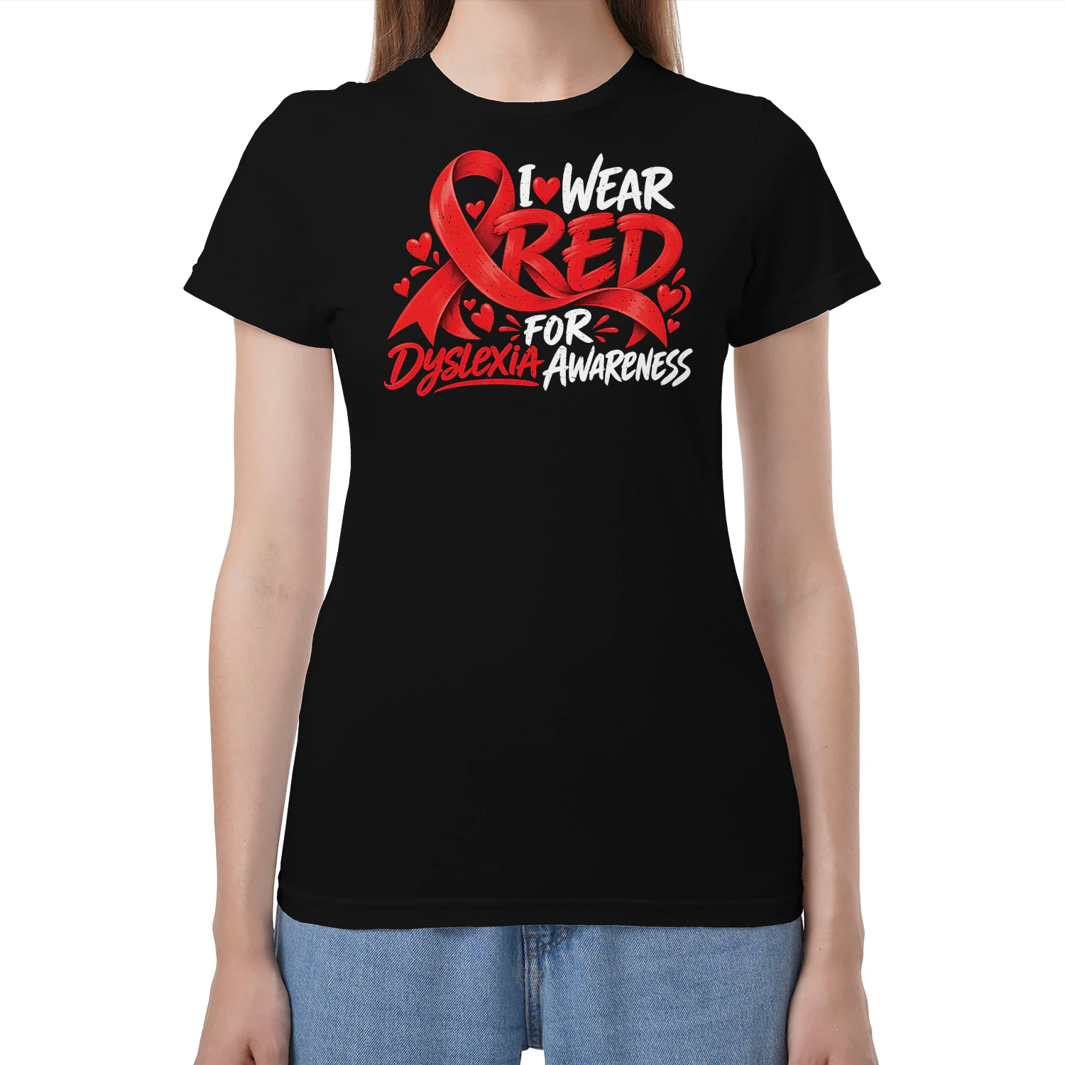 I Wear Red for Dyslexia Awareness – Dyslexia Awareness Month Gift