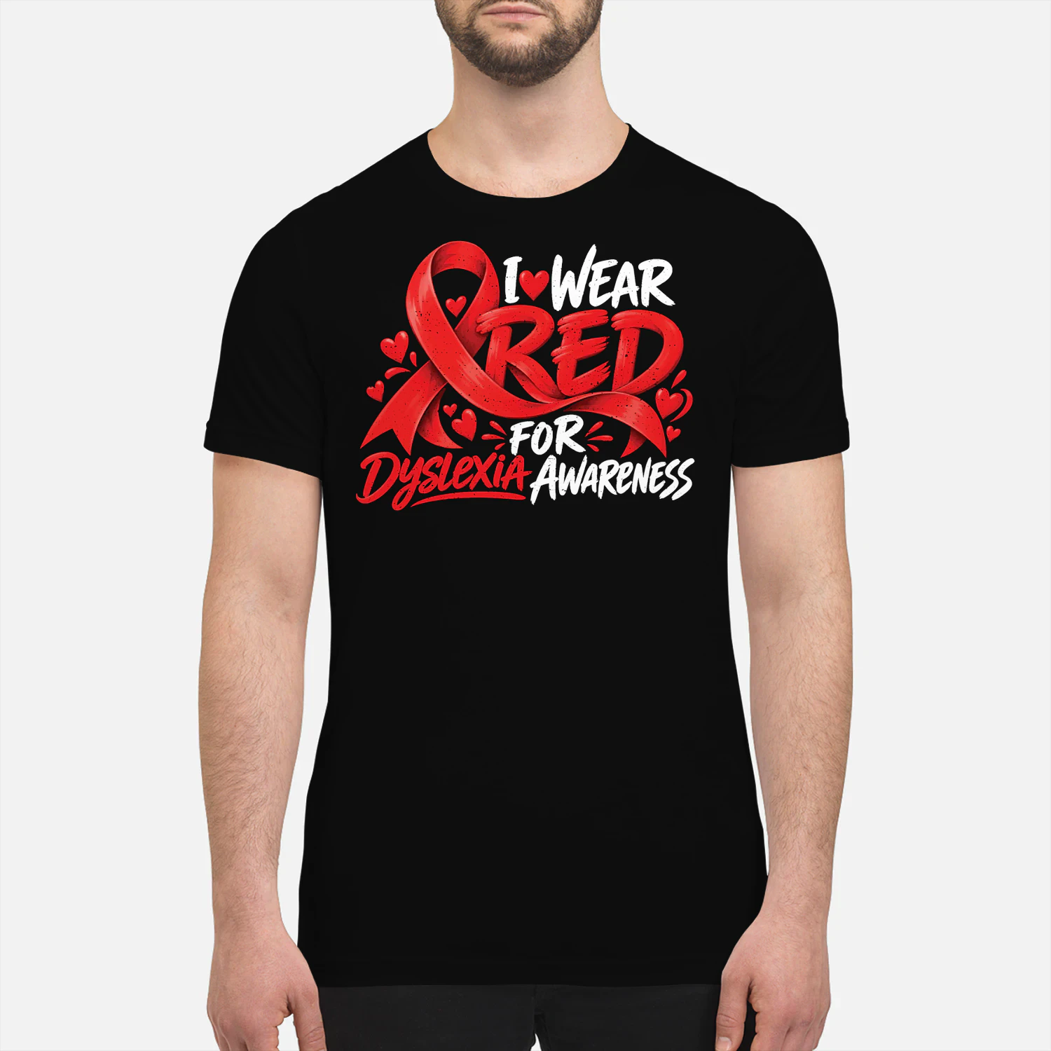 I Wear Red for Dyslexia Awareness – Dyslexia Awareness Month Gift