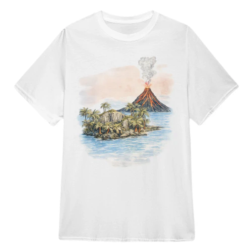 Tropical Island Volcano