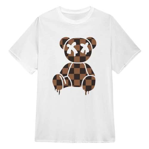 Dripping Checkerboard Teddy Bear