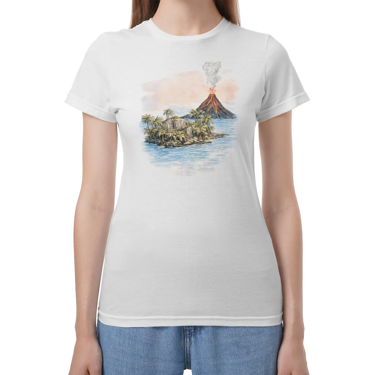 Tropical Island Volcano