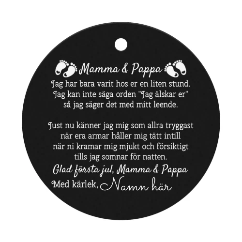 Mamma & Pappa första jul Personlig juldekoration