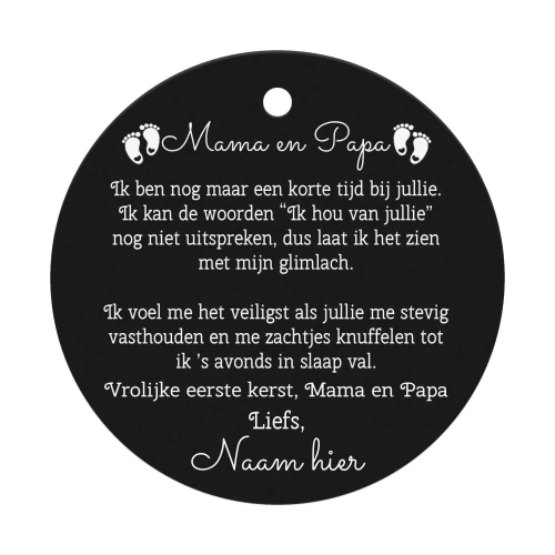 Mama en papa Vrolijke 1e Kerst Personaliseerbare kussens.