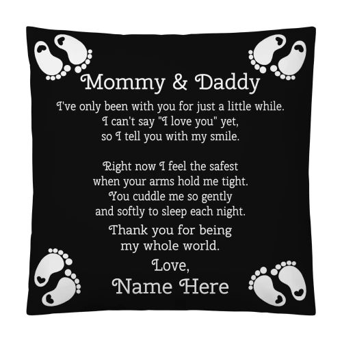 Personalized Mommy & Daddy Cushion ❤️