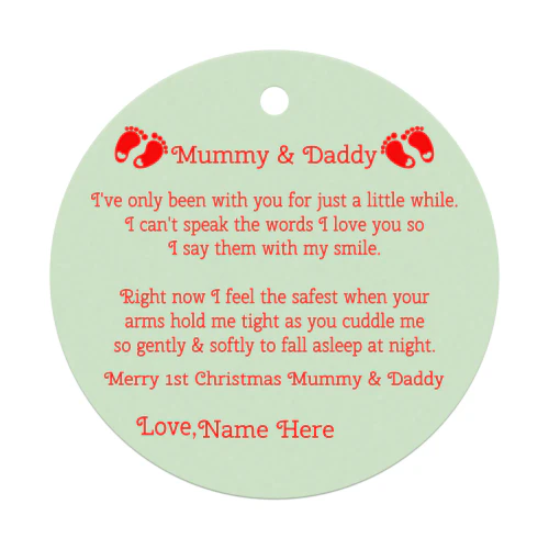 Mummy and Daddy 1st Christmas special Customizable Ornaments.