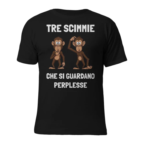 Tre scimmie che si guardano perplesse