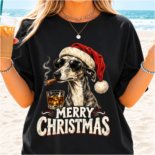 Santa Dog Christmas T-Shirt