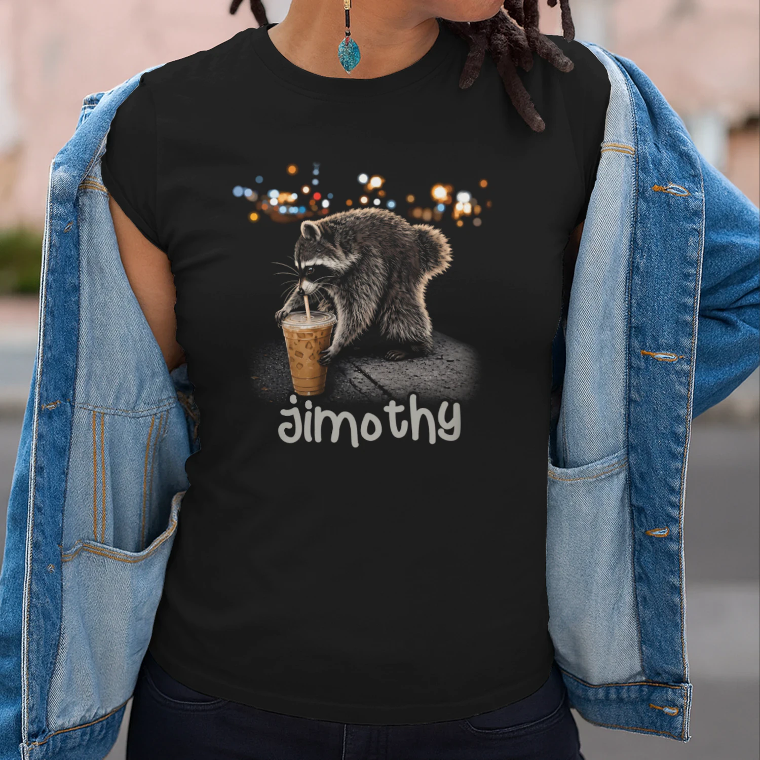 Jimothy Coffee Lover Raccoon T-Shirt