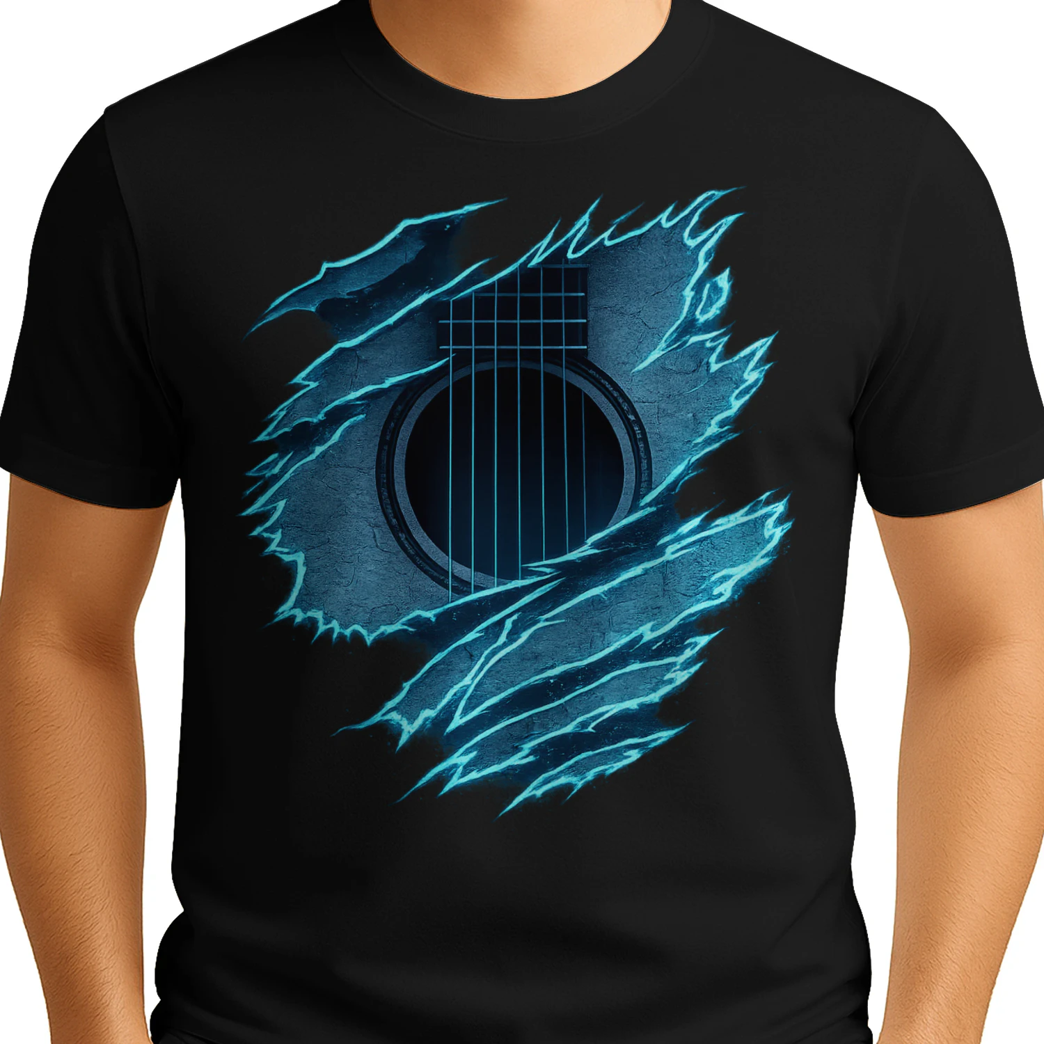 Guitar Inside Blue