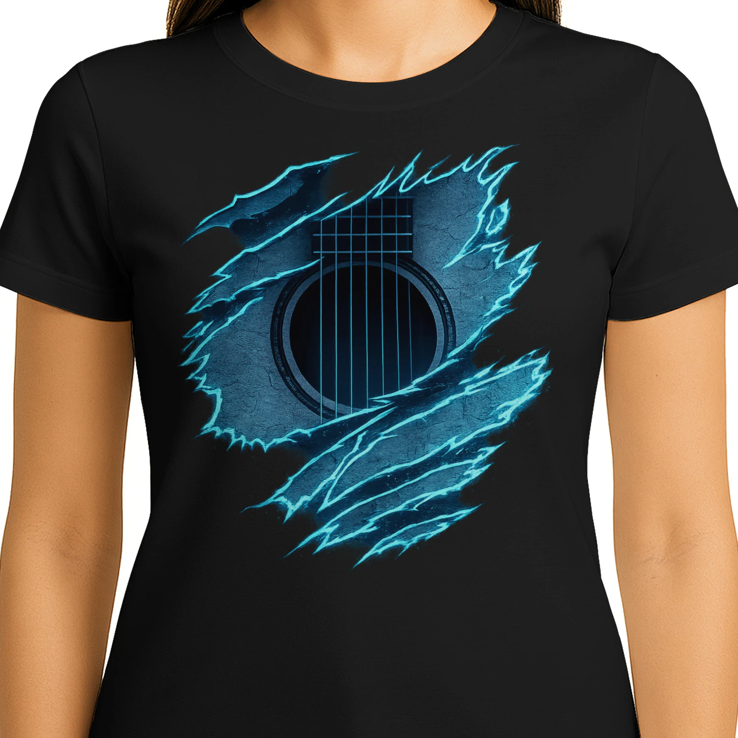 Guitar Inside Blue