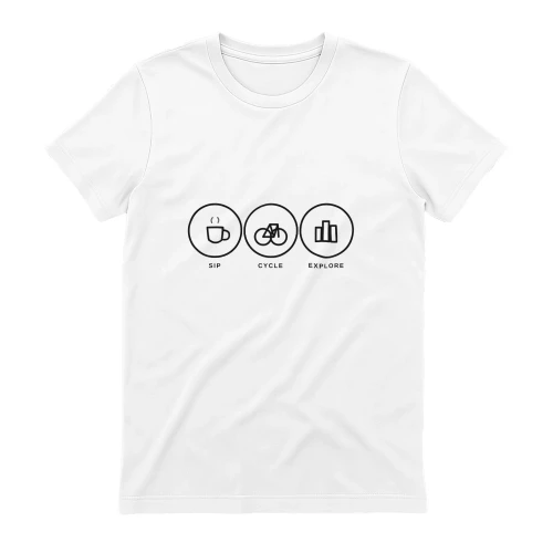 Coffee Fueled Cyclist T-Shirt - Retro Bike Badge Tee for Riders /coffee-cycling-t-shirt