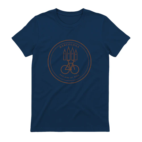 Barcelona Cycling T-Shirt - Retro Bike Badge Tee for City Riders