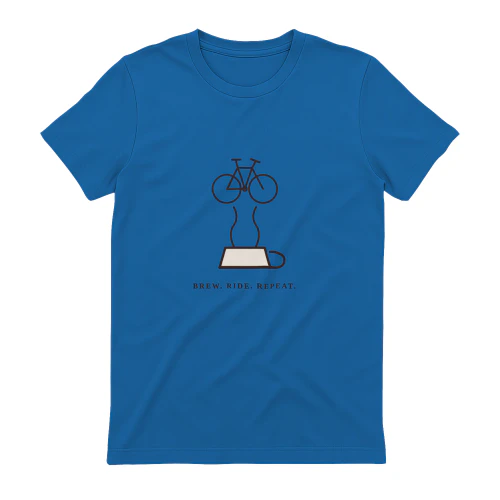 Coffee Fueled Cyclist T-Shirt - Retro Bike Badge Tee for Riders /coffee-cycling-t-shirt