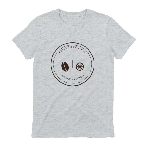 Coffee Fueled Cyclist T-Shirt - Retro Bike Badge Tee for Riders /coffee-cycling-t-shirt