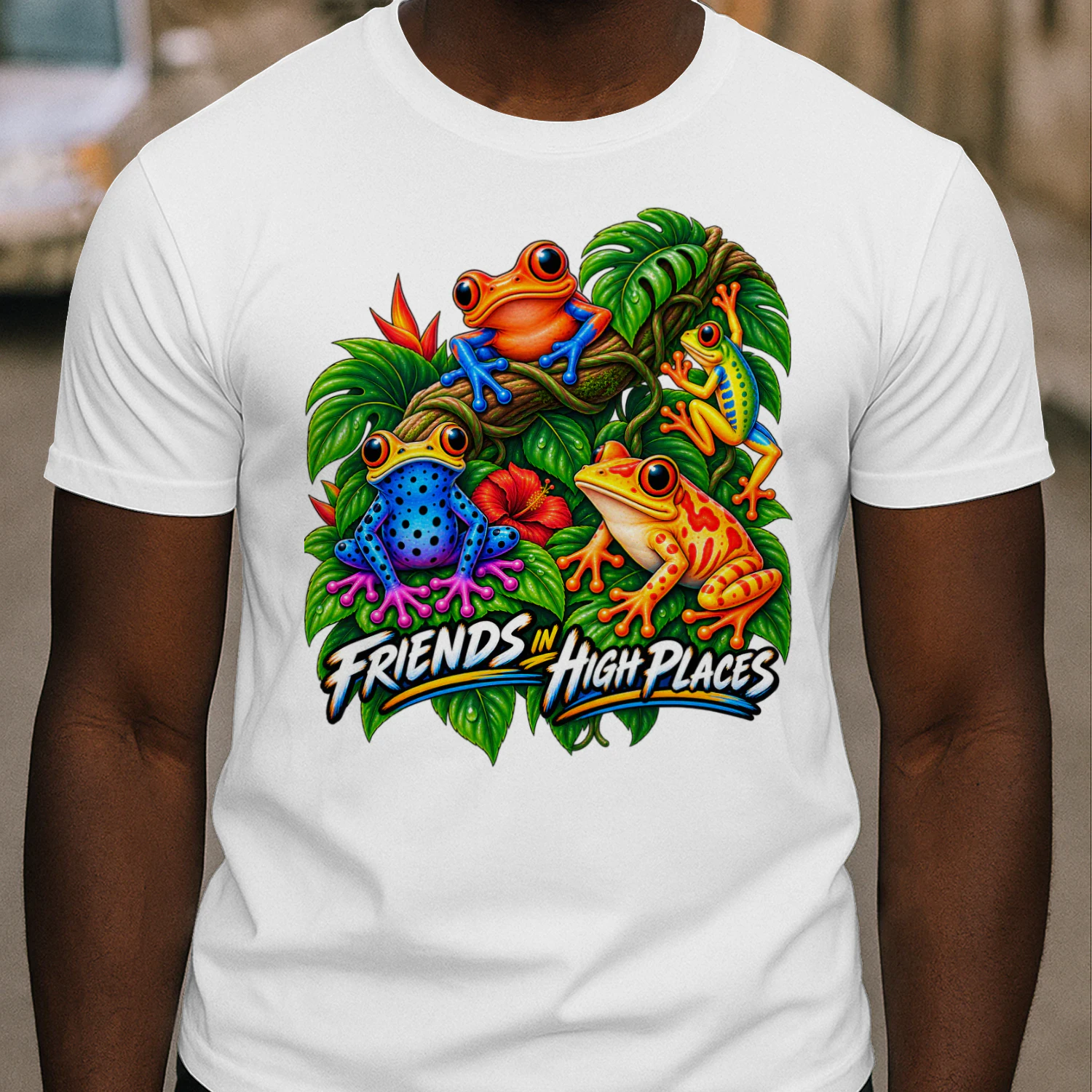 Colorful Frog T-Shirt | Tropical Tree Frog Graphic Tee | Jungle Frog Shirt | Nature Lover Gift