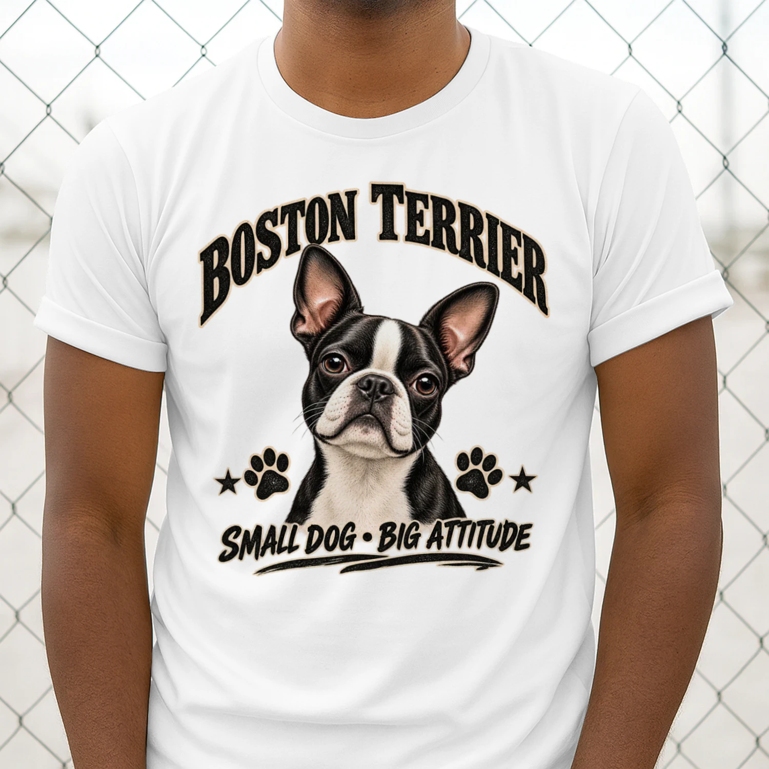 Boston Terrier Small Dog Big Attitude T-Shirt
