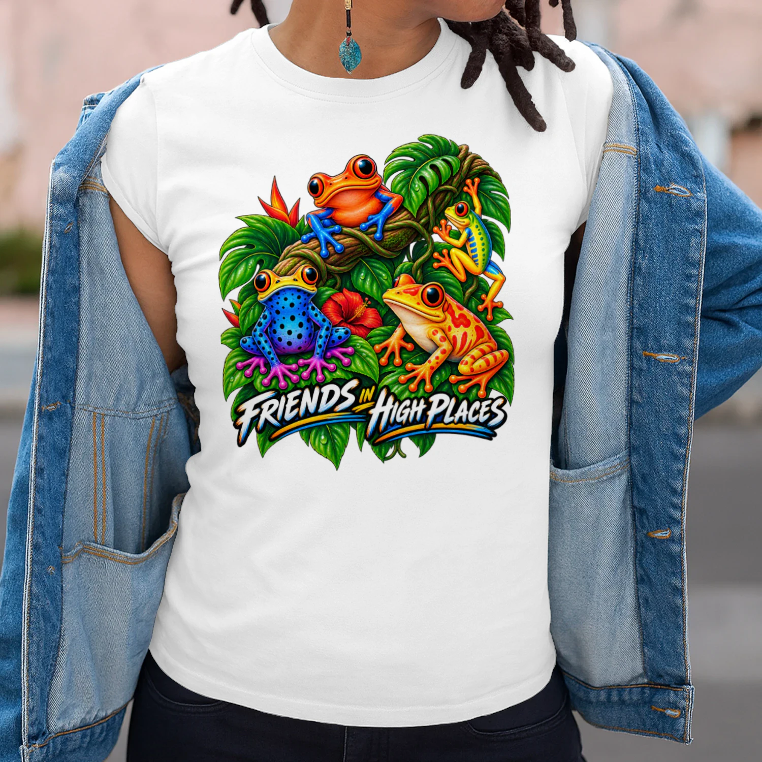Colorful Frog T-Shirt | Tropical Tree Frog Graphic Tee | Jungle Frog Shirt | Nature Lover Gift